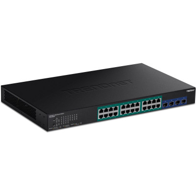 TRENDnet TPE-30284 28-Port Managed Multi-Gigabit Ethernet PoE+ Switch, 4x 10G SFP+, rack mountable
